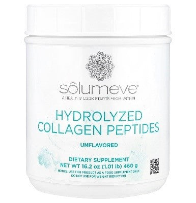 Solumeve Hydrolyzed Collagen Peptides Powder – Unflavored, Grass-Fed Collagen (460 g)