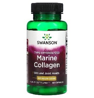 Swanson Marine Collagen 400 mg – Skin, Hair, Nail & Joint Support Capsules