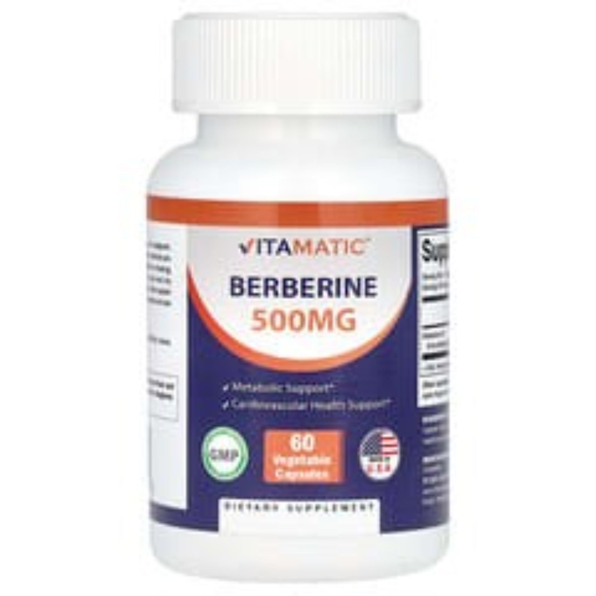 Vitamatic Berberine 500 mg metabolic and heart health support capsules