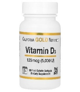 California Gold Nutrition Vitamin D3 – 5,000 IU for Bone, Immune & Heart Health

