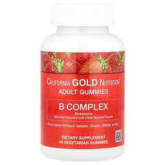 California Gold Nutrition B Complex Gummies – Natural Strawberry Flavor Bottle