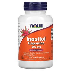 NOW Foods Inositol 500 mg bottle for hormonal balance and mood support